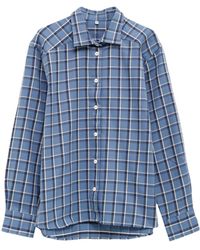 Baserange - Bent Plaid-Check Shirt - Lyst
