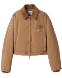 Miu Miu - Garment-Dyed Gabardine Blouson Jacket - Lyst