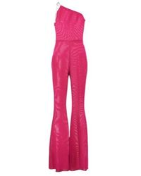 Alexandre Vauthier - One-Shoulder Flared Jumpsuit - Lyst