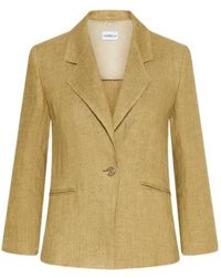 Marella - Slim-Fit Faded Linen Blazer - Lyst