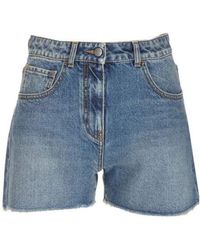 Palm Angels - Embroidered Denim Shorts - Lyst