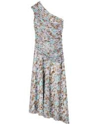 Tory Burch - One-Shoulder Floral-Print Dress - Lyst