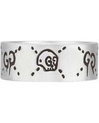 Gucci - Ghost Logo Ring - Lyst