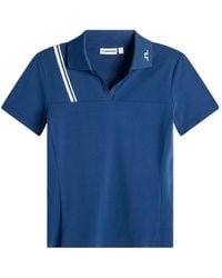 J.Lindeberg - V-Neck Polo Shirt - Lyst