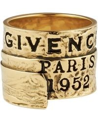 Givenchy - Paris 1952 Logo Engraved Tape Ring - Lyst