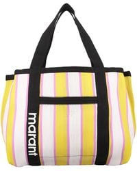 Isabel Marant - Striped Pattern Top Handle Bag - Lyst