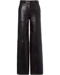 Nour Hammour - Coda Leather Wide-Leg Pants - Lyst