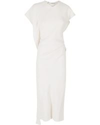 Victoria Beckham - Victoria Drape-Detail Midi Dress - Lyst