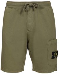Stone Island - Drawstring Fleece Shorts - Lyst