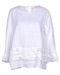 Max Mara - Three-Quarter Sleeve Round-Neck Top - Lyst