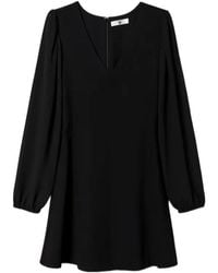Twinset - Georgette-Sleeves V-Neck Mini Dress - Lyst