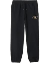 Burberry - Logo Embroidered Drawstring Track Pants - Lyst