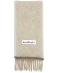 Acne Studios - Logo Patch Fringed-Edge Scarf - Lyst