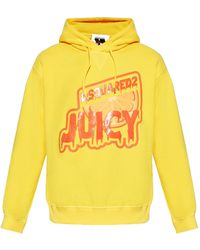 DSquared² - Graphic Printed Drawstring Hoodie - Lyst