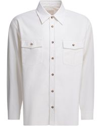 A.P.C. - Long-Sleeved Buttoned Overshirt - Lyst