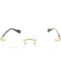Gucci - Eyewear Rectangle Frame Glasses - Lyst
