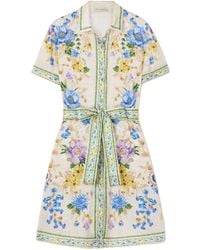 Mary Katrantzou - Twill Mini Shirt Dress - Lyst