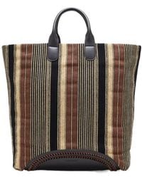 Emporio Armani - Striped-Pattern Tote Bag - Lyst