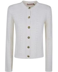 Twinset - Button-Up Crewneck Jacket - Lyst