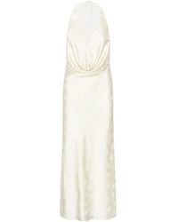 ROTATE BIRGER CHRISTENSEN - Satin Halterneck Maxi Dress - Lyst