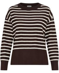 Marella - Striped Bouclé Sweater - Lyst