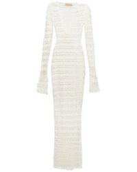 AYA MUSE - Semi-Sheer Lace Maxi Dress - Lyst