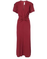 Victoria Beckham - Gathered Wool-Blend Midi Dress - Lyst
