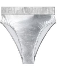 Versace - Metallic Bikini Bottoms - Lyst
