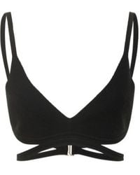 Dion Lee - Merino Wool Blend Rib Cutout Bra Top - Lyst