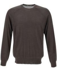 Kangra Cashmere - Kangra Silk-Cashmere Crew Neck Knitwear - Lyst