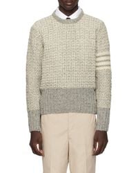 Thom Browne - 4-Bar Stripe Knitted Jumper - Lyst