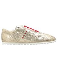 Marni - Crinkled Logo Low-Top Sneakers - Lyst