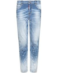 DSquared² - Low-Rise Distressed Skinny Jeans - Lyst
