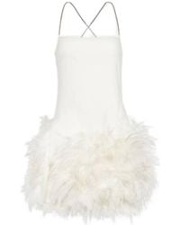 The Attico - Fujiko Feather-Trimmed Minidress - Lyst