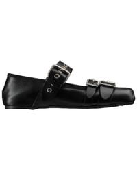 Dior - Christian Buckle Detailed Slip-On Flat Shoes - Lyst