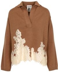 Semicouture - V-Neck Sweater - Lyst