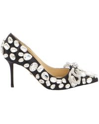 Mach & Mach - Double Bow 85 Crystal Embellished Pumps - Lyst