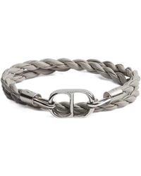 Dior - Cd Icon Woven Leather Double Bracelet - Lyst