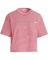 Brunello Cucinelli - Striped Print T-Shirt - Lyst
