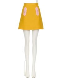 Valentino - Button Embellished A-Line Skirt - Lyst