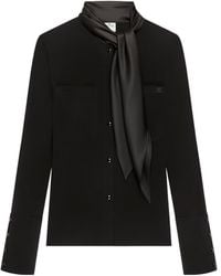 Courreges - Satin-Scarf Jersey Shirt - Lyst