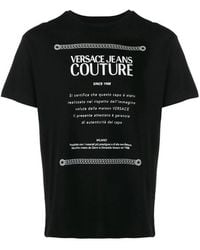 Versace Jeans Couture - Logo T-Shirt With Round Neck - Lyst