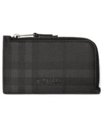 Burberry - City Check Zip Card Case - Lyst