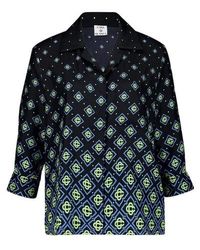CASABLANCA - Degrade Monogram Long Sleeve Satin Shirt - Lyst
