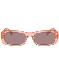 Miu Miu - Eyewear Rectangle-Frame Sunglasses - Lyst