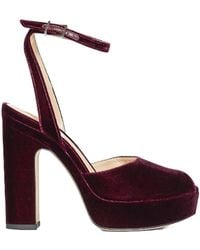 Fendi - After 9 Platform Velvet Sandals - Lyst