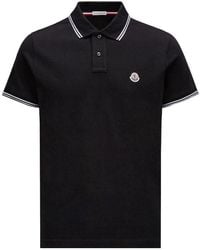 Moncler - Logo Patch Polo Shirt - Lyst