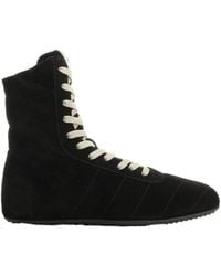 Rick Owens - Quilted Chevron High-Top Sneakers - Lyst