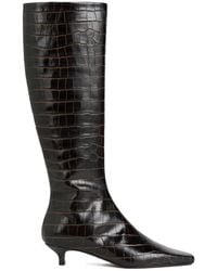 TOTEME - Totême Embossed Pointed-Toe Boots - Lyst