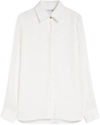 Max Mara - Abisso Logo Embroidered Button-Up Shirt - Lyst